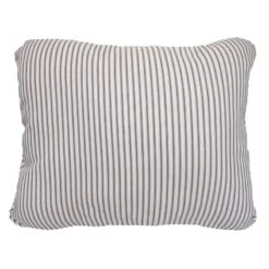 Navy Ticking Striped Outdoor Back Cushion