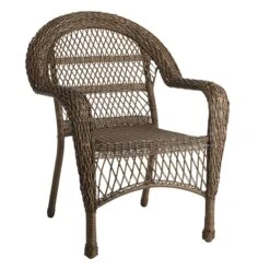 Opp Brown Wicker Outdoor Lounge Chair