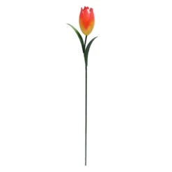 Orange Metal Tulip Garden Stake, 32.8"