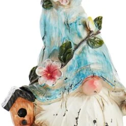 Outdoor Blue Hat Gnome Figurine, 9" -Patio Furniture Shop outdoor blue hat gnome figurine 9 3