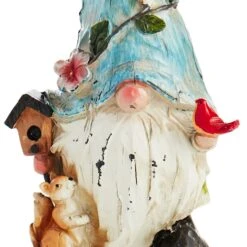 Outdoor Blue Hat Gnome Figurine, 9" -Patio Furniture Shop outdoor blue hat gnome figurine 9 4