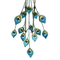 Outdoor Green & Blue Metal Peacock Figurine, 35.5" -Patio Furniture Shop outdoor green blue metal peacock figurine 35.5 2