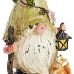 Outdoor Green Hat Gnome Figurine, 9" -Patio Furniture Shop outdoor green hat gnome figurine 9 3