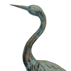 Outdoor Metal Crane Statue, 43" -Patio Furniture Shop outdoor metal crane statue 43 2