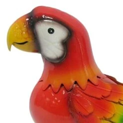 Outdoor Metal Parrot Figurine, 12" -Patio Furniture Shop outdoor metal parrot figurine 12 2