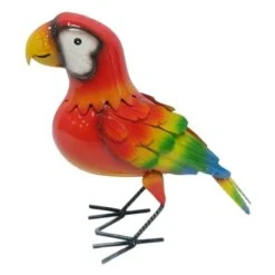 Outdoor Metal Parrot Figurine, 12"
