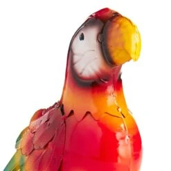 Outdoor Metal Parrot Figurine, 12" -Patio Furniture Shop outdoor metal parrot figurine 12 3