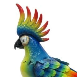 Outdoor Metal Parrot Figurine, 15.5" -Patio Furniture Shop outdoor metal parrot figurine 15.5 3
