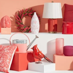 Outdoor Red Metal Cardinal Figurine, 11" -Patio Furniture Shop outdoor red metal cardinal figurine 11 2