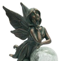 Outdoor Rustic Copper Fairy Solar Light Figurine, 12.5" -Patio Furniture Shop outdoor rustic copper fairy solar light figurine 12.5 2