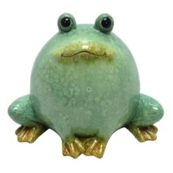 Outdoor Terracotta Frog Figurine, 6"