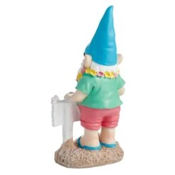 Outdoor Welcome Sign Beach Garden Gnome Figurine, 16" -Patio Furniture Shop outdoor welcome sign beach garden gnome figurine 16 2