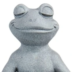 Outdoor Yoga Frog Statue, 14" -Patio Furniture Shop outdoor yoga frog statue 14 3