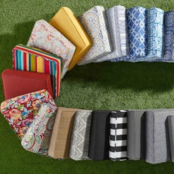 Paisley Chili Gusseted Outdoor Deep Seat Cushion -Patio Furniture Shop paisley chili gusseted outdoor deep seat cushion 2