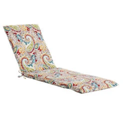 Paisley Chili Outdoor Basic Chaise Lounge Cushion