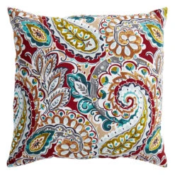 Paisley Chili Oversized Outdoor Throw Pillow, 20"