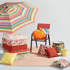 Paisley Multicolor Gusseted Outdoor Deep Seat Cushion -Patio Furniture Shop paisley multicolor gusseted outdoor deep seat cushion 2