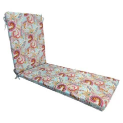 Paisley Multicolor Outdoor Basic Chaise Lounge Cushion