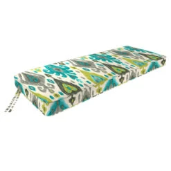 Paso Turquoise Gusseted Outdoor Bench Cushion