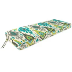 Paso Turquoise Gusseted Outdoor Bench Cushion