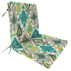 Paso Turquoise Outdoor Hinged Seat Cushion