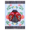 Patterned Ladybug Garden Flag