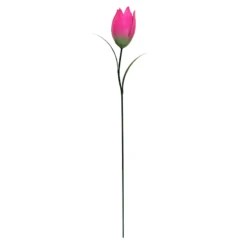 Pink Metal Tulip Garden Stake, 32.8"