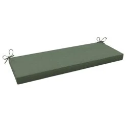 Premium Endive Green Gusseted Outdoor Bench Cushion