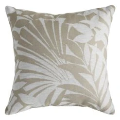 Premium Natural Royal Palm Square Outdoor Throw Pillow