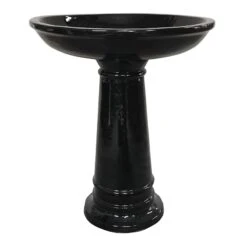 Providence Beauly Black Birdbath, 22.8"