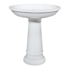 Providence Beauly White Birdbath, 22.8"
