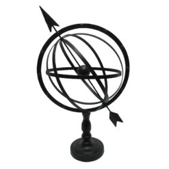 Providence Black Metal Armillary Sphere Decor, 23.5"