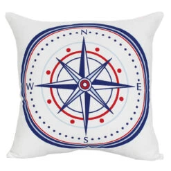 Providence Compass Outdoor Throw Pillow, 16"