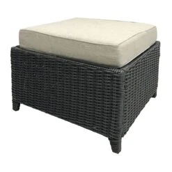 Providence Glendale Brown Wicker Outdoor Storage Ottoman