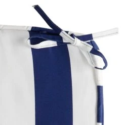 Providence Navy Blue Awning Striped Gusseted Outdoor Bench Cushion -Patio Furniture Shop providence navy blue awning striped gusseted outdoor bench cushion 2