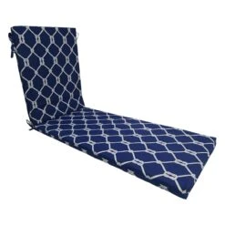Providence Navy Blue Rope Basic Outdoor Chaise Lounge Cushion