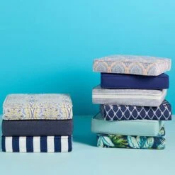 Providence Navy Blue Rope Gusseted Outdoor Deep Seat Cushion -Patio Furniture Shop providence navy blue rope gusseted outdoor deep seat cushion 3