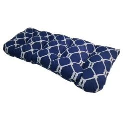 Providence Navy Blue Rope Outdoor Wicker Settee Cushion