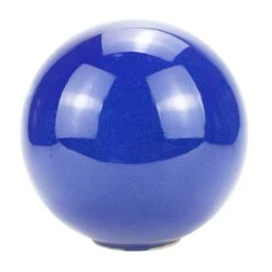 Providence Outdoor Jase Blue Ceramic Sphere Figurine, 8"