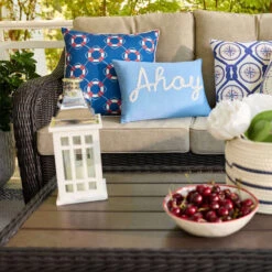 Providence Ring Buoy Outdoor Throw Pillow, 20" -Patio Furniture Shop providence ring buoy outdoor throw pillow 20 2