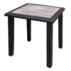 Providence Savannah Black Steel Outdoor Chat End Table