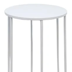 Providence White Metal Sailor Plant Stand, Medium -Patio Furniture Shop providence white metal sailor plant stand medium 1