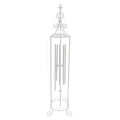Providence White Metal Standing Windchime, 34"
