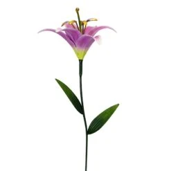 Purple Metal Lily Garden Stake, 32.8"