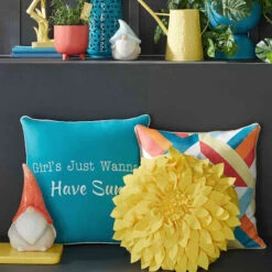 Ray Warm Multicolor Geo Outdoor Throw Pillow, 17" -Patio Furniture Shop ray warm multicolor geo outdoor throw pillow 17 2