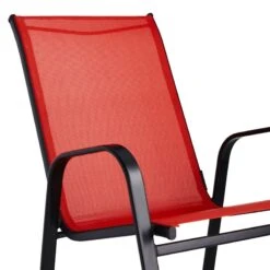 Red Sling Patio Rocking Chair -Patio Furniture Shop red sling patio rocking chair 2