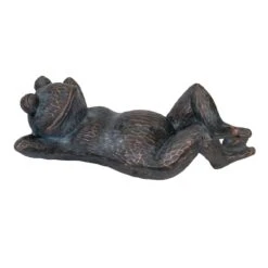 Relaxed Frog Garden Statue, 17"