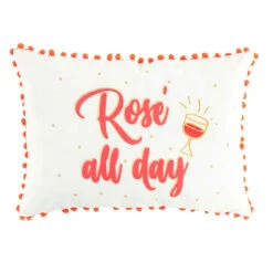 Rose All Day Pink Outdoor Throw Pillow, 13x18