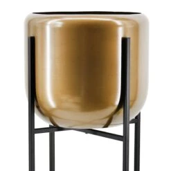 Round Bronze Metal Plant Stand, 25.8" -Patio Furniture Shop round bronze metal plant stand 25.8 1