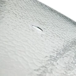 Round Water Wave Glass Top Outdoor Dining Table, White -Patio Furniture Shop round water wave glass top outdoor dining table white 2